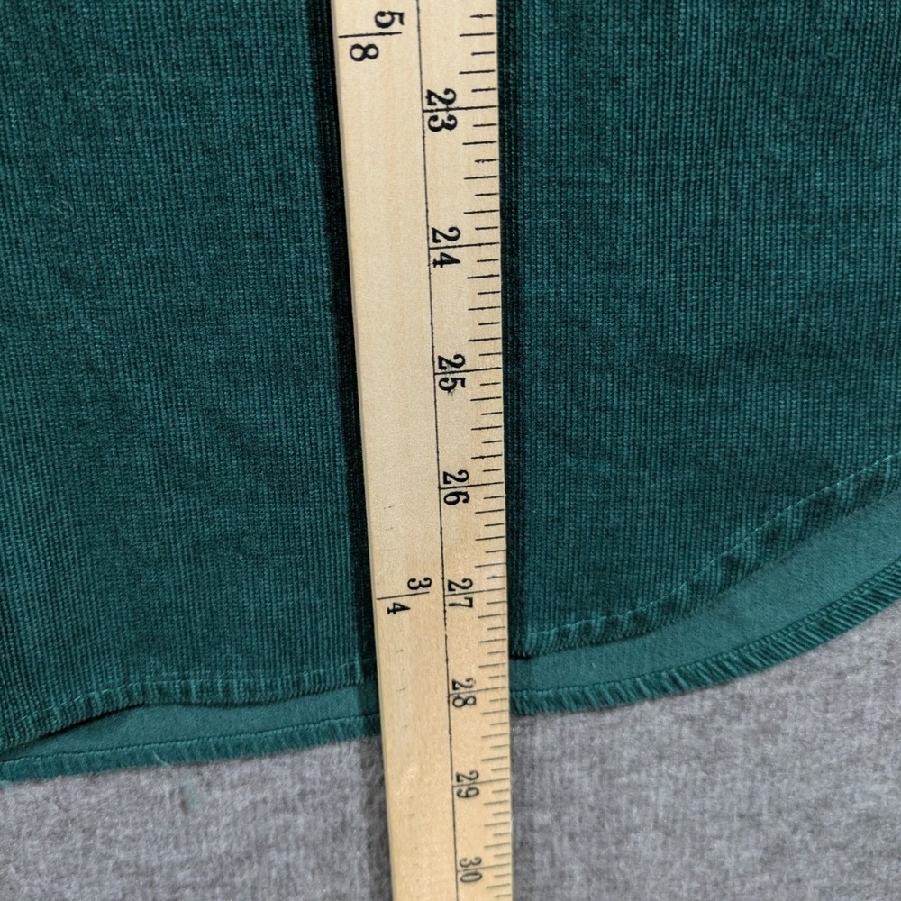Bonworth Womens Corduroy Long Sleeve Shirt Green Embroidered Cardinals Size XL - Picture 4 of 8
